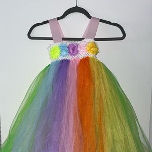 Girls’ Size 6 Spring/Summer Rainbow Tulle Dress - NEW W/OUT TAGS FROM CLEAN HOME